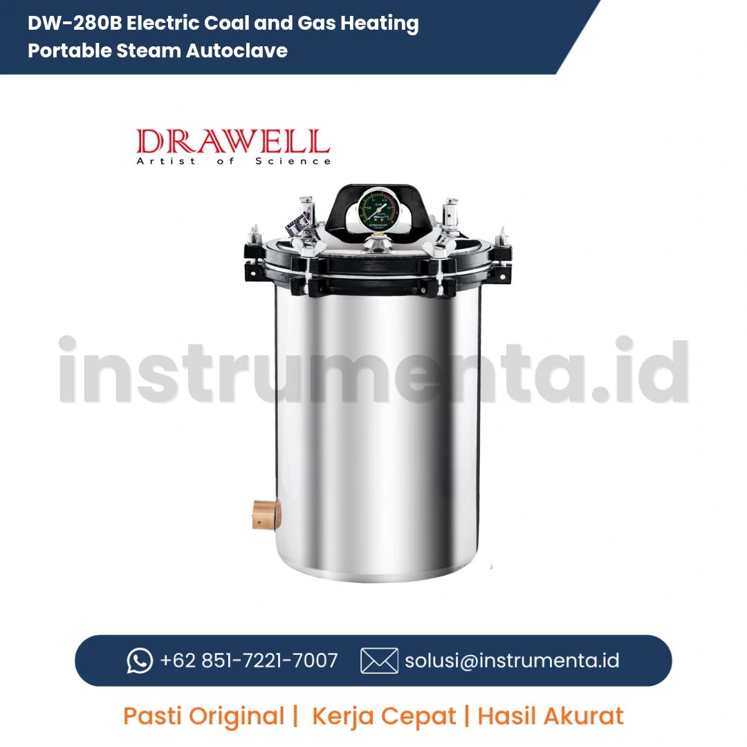 Distributor Resmi DW-280B Electric Coal and Gas Heating Portable Steam Autoclave Ready Stock